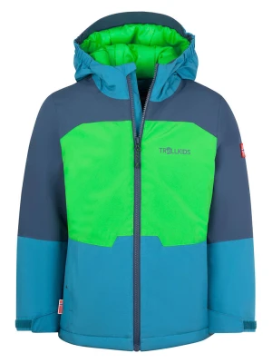 Trollkids Kurtka funkcyjna "Hardanger" w kolorze zielono-niebieskim rozmiar: 104