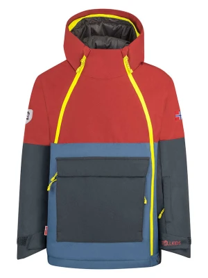 Trollkids Kurtka narciarska "Eikedalen" w kolorze czerwonobrązowo-niebieskim rozmiar: 110