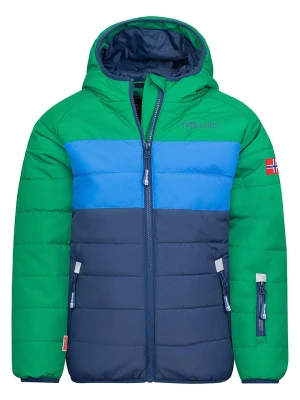 Trollkids Kurtka narciarska "Hafjell XT" w kolorze niebiesko-zielonym rozmiar: 122