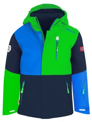 Trollkids Kurtka narciarska "Hallingdal" w kolorze granatowo-zielonym rozmiar: 92