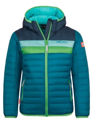 Trollkids Kurtka pikowana "Eikefjord" w kolorze niebiesko-zielonym rozmiar: 152
