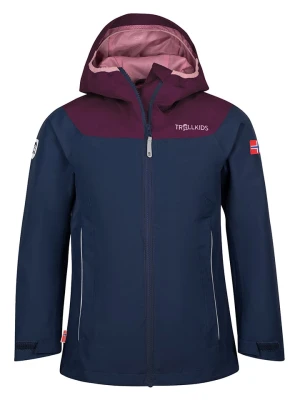 Trollkids Kurtka przeciwdeszczowa "Bergen" w kolorze granatowym rozmiar: 116