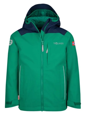 Trollkids Kurtka przeciwdeszczowa "Bergen" w kolorze zielonym rozmiar: 92
