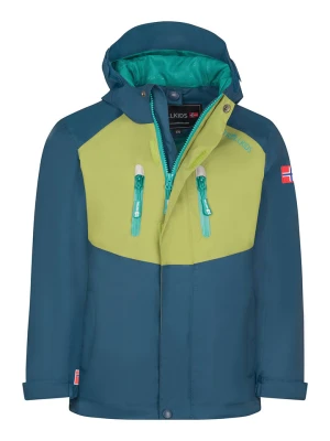 Trollkids Kurtka przeciwdeszczowa "Nusfjord" w kolorze niebiesko-zielonym rozmiar: 98