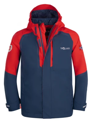 Trollkids Kurtka przeciwdeszczowa "Skaland" w kolorze granatowym rozmiar: 92