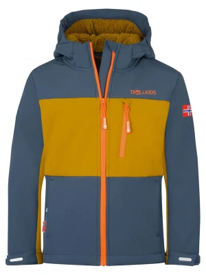 Trollkids Kurtka softshellowa "Bergsfjord" w kolorze niebiesko-jasnobrązowym rozmiar: 98