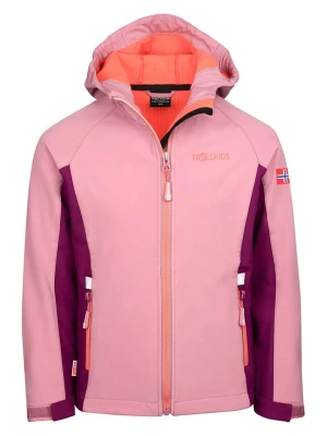 Trollkids Kurtka softshellowa "Kristiansand" w kolorze jasnoróżowym rozmiar: 152