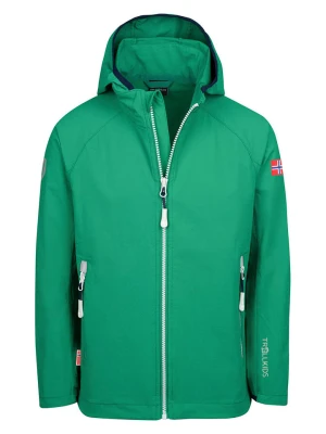Trollkids Kurtka softshellowa "Kvalvika" w kolorze zielonym rozmiar: 128