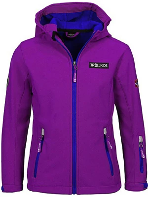 Trollkids Kurtka softshellowa "Oslofjord" w kolorze fioletowo-niebieskim rozmiar: 176