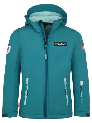 Trollkids Kurtka softshellowa "Oslofjord" w kolorze turkusowym rozmiar: 116