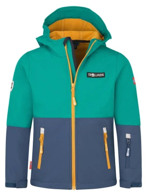 Trollkids Kurtka softshellowa "Skjorta" w kolorze turkusowym rozmiar: 110