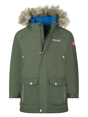 Trollkids Parka "Nordkapp" w kolorze khaki rozmiar: 128