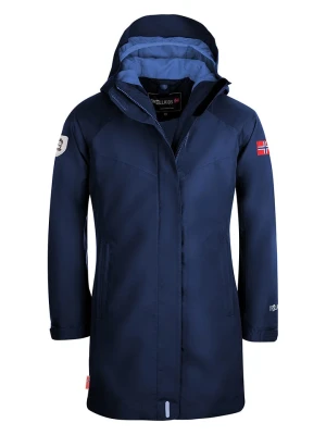 Trollkids Płaszcz przeciwdeszczowy "Mjosa" w kolorze granatowym rozmiar: 98