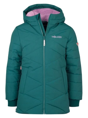 Trollkids Płaszcz przejściowy "Bergen" w kolorze morskim rozmiar: 176