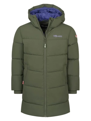 Trollkids Płaszcz zimowy "Aurland XT" w kolorze khaki rozmiar: 140