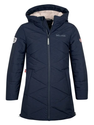 Trollkids Płaszcz zimowy "Bergen" w kolorze granatowym rozmiar: 116