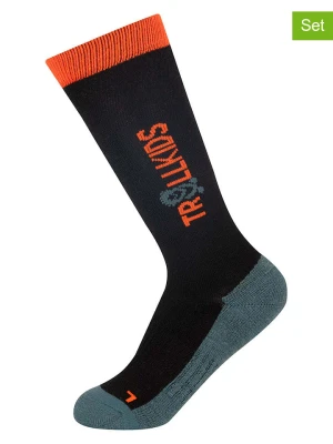 Trollkids Skarpety narciarskie (2 pary) "Kids Ski" w kolorze czarnym rozmiar: 35-38