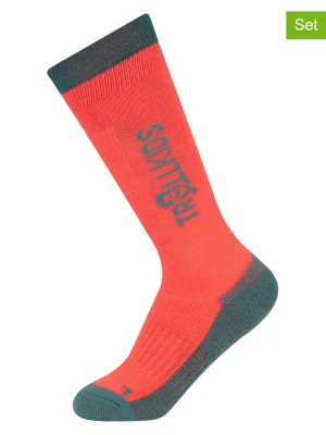 Trollkids Skarpety narciarskie (2 pary) "Kids Ski" w kolorze czerwonym rozmiar: 27-30