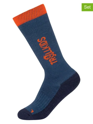 Trollkids Skarpety narciarskie (2 pary) "Kids Ski" w kolorze granatowym rozmiar: 35-38