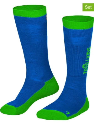 Trollkids Skarpety narciarskie (2 pary) "Kids Ski" w kolorze niebieskim rozmiar: 39-42