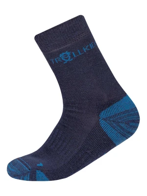 Trollkids Skarpety trekkingowe (2 pary) "Preikestolen" w kolorze granatowym rozmiar: 35-38