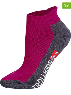 Trollkids Skarpety turystyczne (2 pary) "Low Cut Socks II" w kolorze różowym rozmiar: 35-38