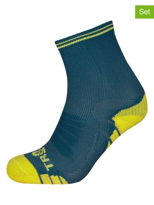 Trollkids Skarpety turystyczne (2 pary) "Mid Cut Socks III" w kolorze morskim rozmiar: 23-26