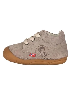 Trollkids Skórzane buty "Bjordal" w kolorze beżowym do raczkowania rozmiar: 20