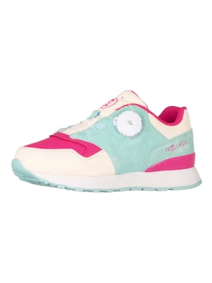 Trollkids Sneakersy "Kristiansand" w kolorze kremowo-błękitno-różowym rozmiar: 28
