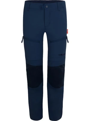 Trollkids Spodnie trekkingowe Zipp-Off "Nordfjord" - Regular fit - w kolorze granatowym rozmiar: 140