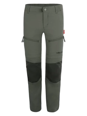 Trollkids Spodnie trekkingowe Zipp-Off "Nordfjord" - Regular fit - w kolorze khaki rozmiar: 158