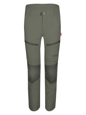 Trollkids Spodnie trekkingowe Zipp-Off "Nordfjord" - Slim fit - w kolorze khaki rozmiar: 146