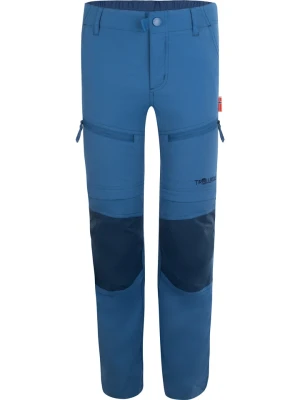 Trollkids Spodnie trekkingowe Zipp-Off "Nordfjord" - Slim fit - w kolorze niebieskim rozmiar: 140