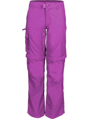 Trollkids Spodnie trekkingowe Zipp-Off "Oppland" - Regular fit - w kolorze fioletowym rozmiar: 92