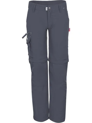 Trollkids Spodnie trekkingowe Zipp-Off "Oppland" - Slim fit - w kolorze antracytowym rozmiar: 134