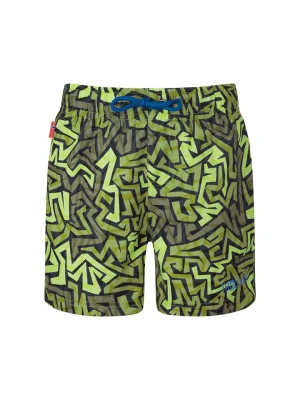 Trollkids Szorty kąpielowe "Haukland" w kolorze zielono-czarnym rozmiar: 152