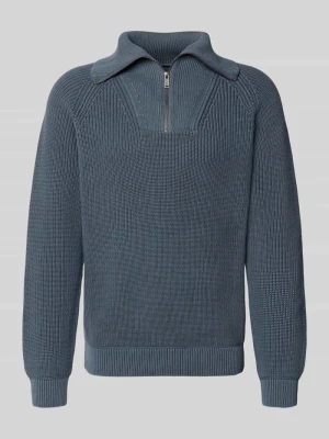troyer o kroju regular fit z czystej bawełny model 'PIGMENT DYE' ARMEDANGELS Granatowy