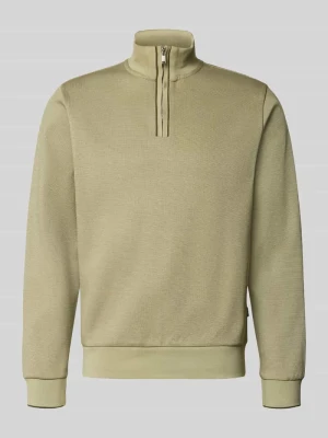 troyer o kroju regular fit z czystej bawełny model 'Sidney' Boss Limonkowy