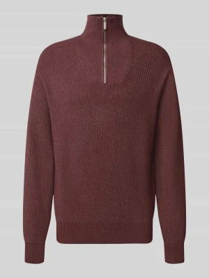 Troyer o kroju regular fit z mieszanki wiskozy Jake*s Bordowy