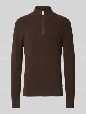 troyer o kroju slim fit z mieszanki bawełny Matinique Ciemnobrązowy