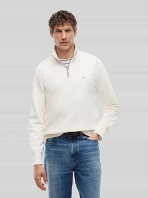 troyer w kroju regular fit z mieszanki bawełny Tommy Hilfiger Złamany biały
