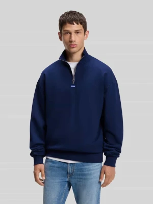 troyer o kroju regular fit z czystej bawełny model 'Neeler' Hugo Granatowy