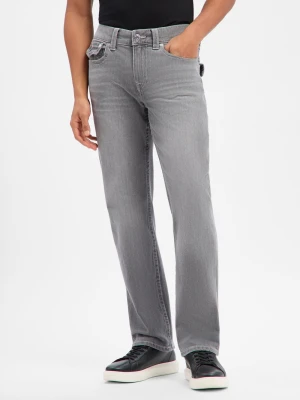 True Religion Dżinsy - Ricky Relaxed Straight Mężczyźni Bawełna szary,