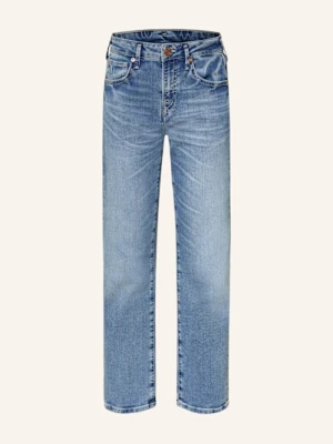 True Religion Jeansy Straight Piper Crop blau