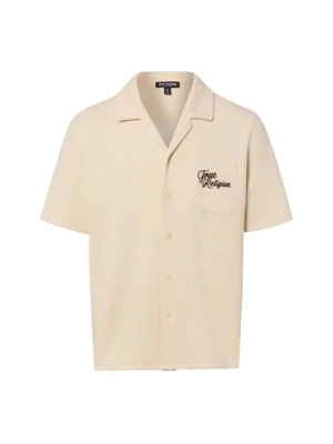 True Religion Koszula męska Mężczyźni beżowy|wielokolorowy wypukły wzór tkaniny,