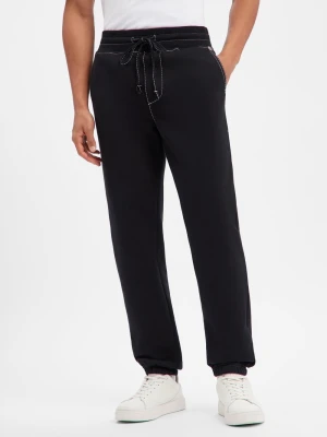True Religion Męskie spodnie dresowe Mężczyźni Bawełna czarny jednolity,