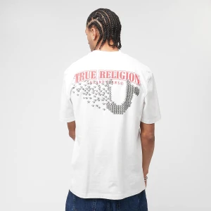 True Religion Mini Buddha Tee mężczyźni T-Shirty i Polo biały rozmiar Odzież