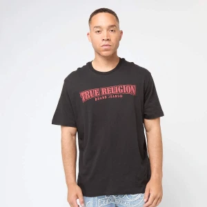 True Religion Relaxed NU Brush Tee mężczyźni T-Shirty i Polo czarny rozmiar Odzież