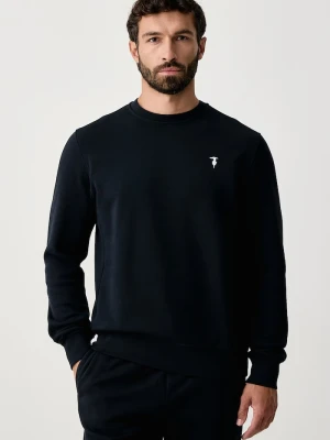 Trussardi bluza męska bawełniana granatowy