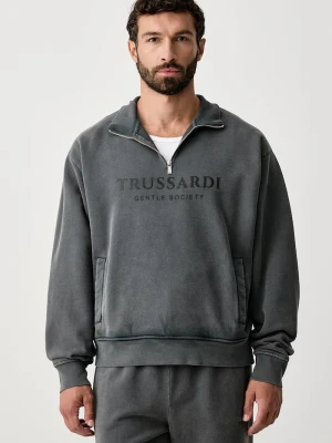 Trussardi bluza męska bawełniana szary